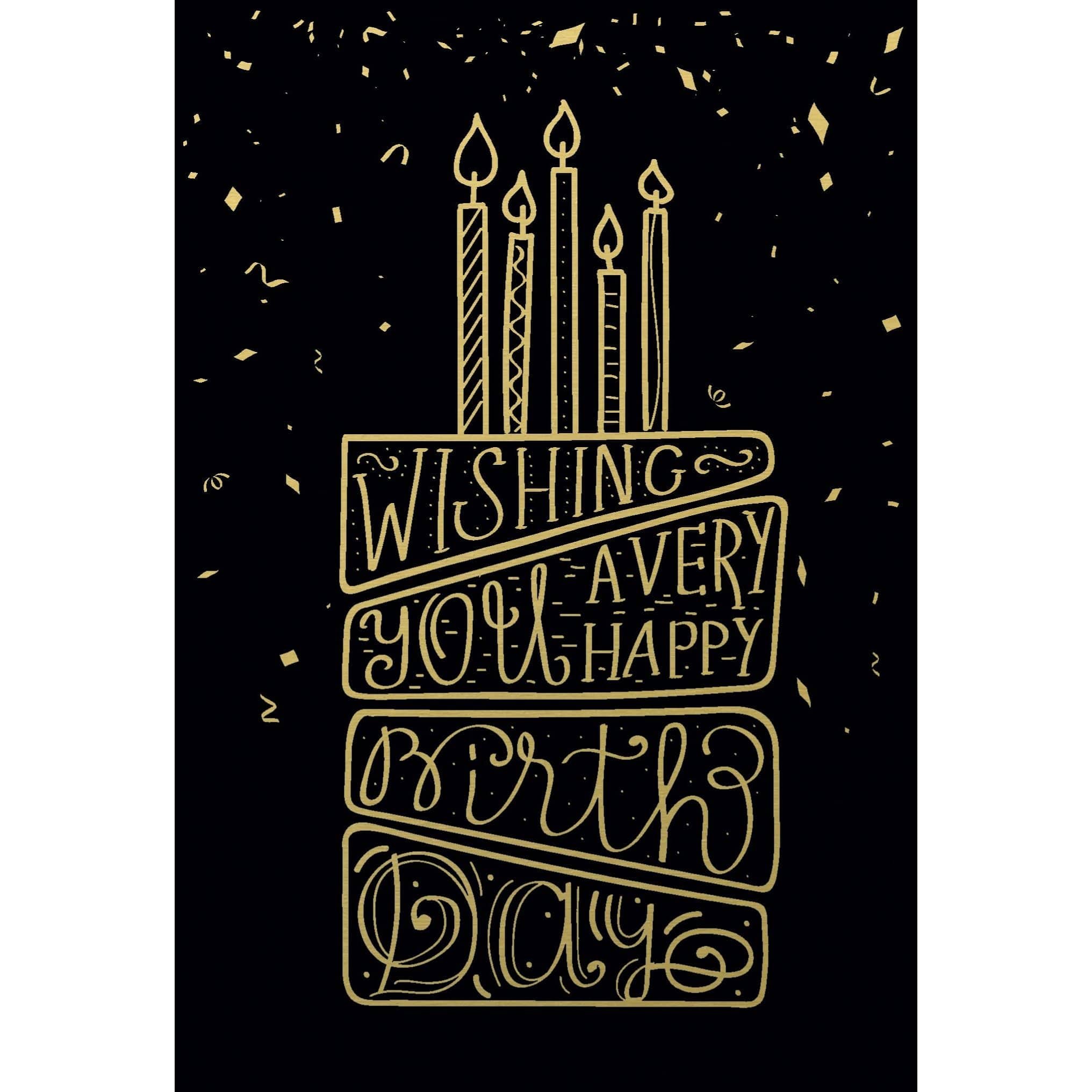 Golden Cake birthday card from Pictura, featuring a festive cake illustration on an everyday greeting card.